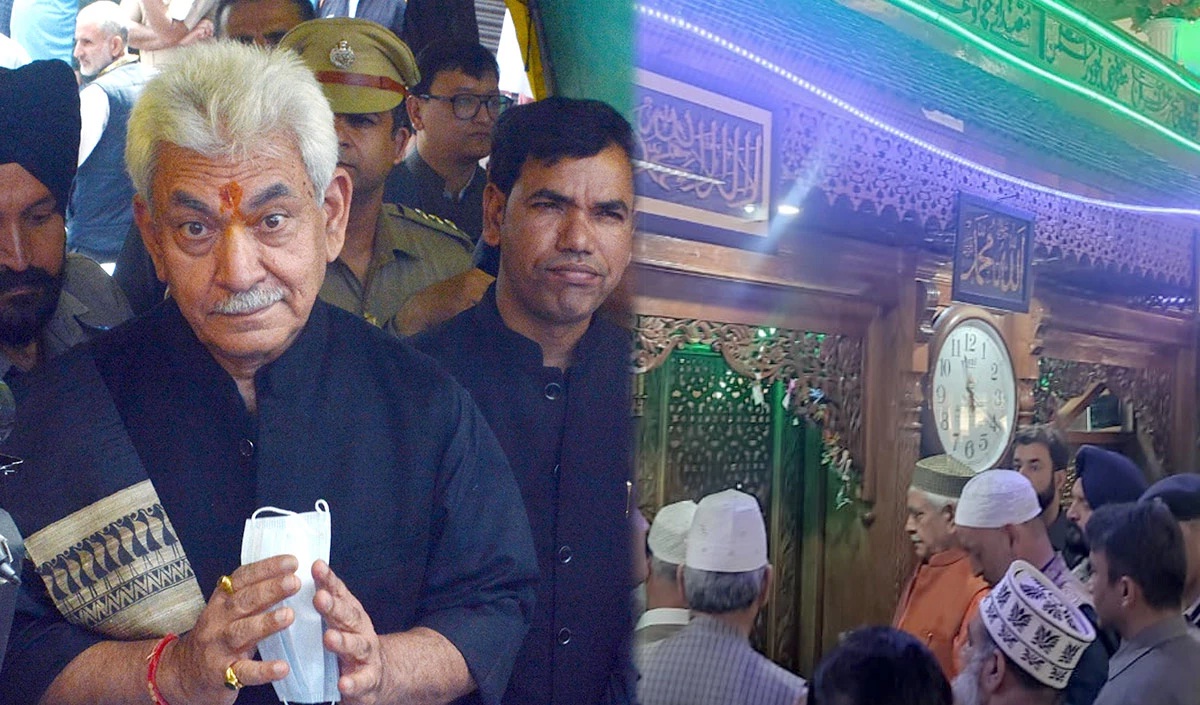 LG Manoj Sinha पहले काला कुर्ता पहन कर मुहर्रम के जुलूस में शामिल हुए, अब चरार-ए-शरीफ दरगाह पर मत्था टेका, पर क्यों?