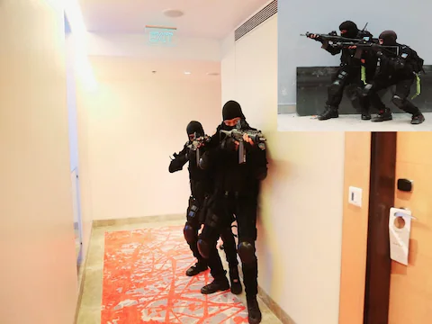 रांची में 9 अक्टूबर को भारत-दक्षिण अफ्रीका के बीच वनडे मैच रेडिशन ब्लू होटल में ATS का मॉक ड्रिल