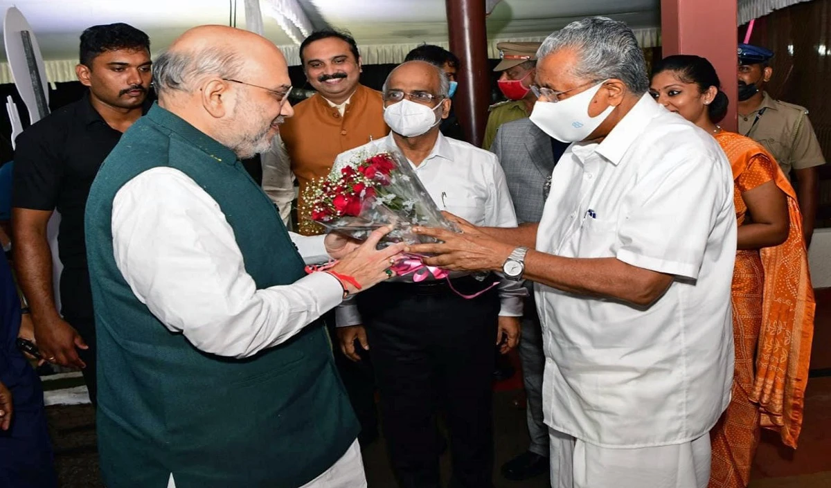 केन्द्रीय गृह मंत्री शाह दक्षिणी क्षेत्रीय परिषद की बैठक के लिए केरल पहुंचे