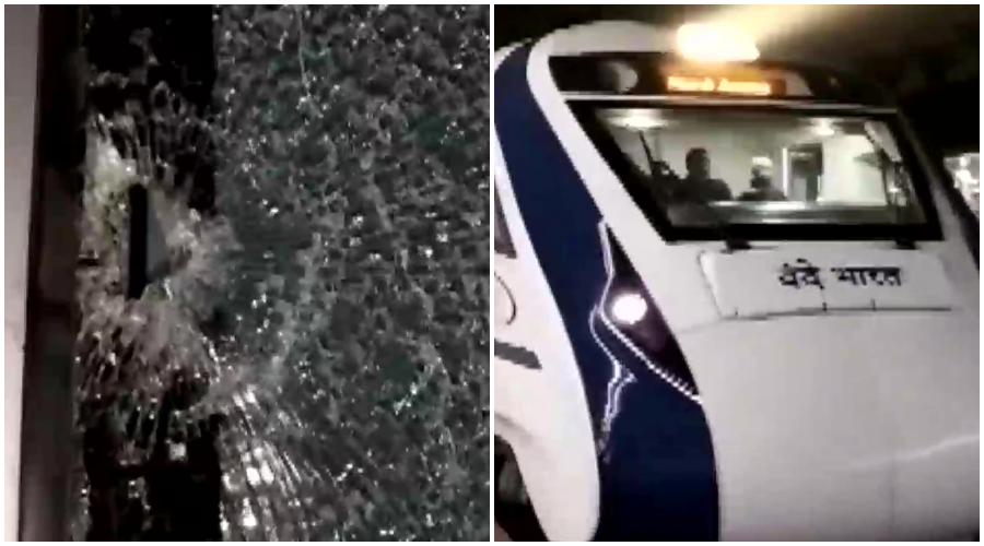 बंगाल में वंदे भारत पर हफ्तेभर में पथराव तीसरी बार:टूटे खिड़की के शीशें, किसी यात्री को चोट नहीं आई